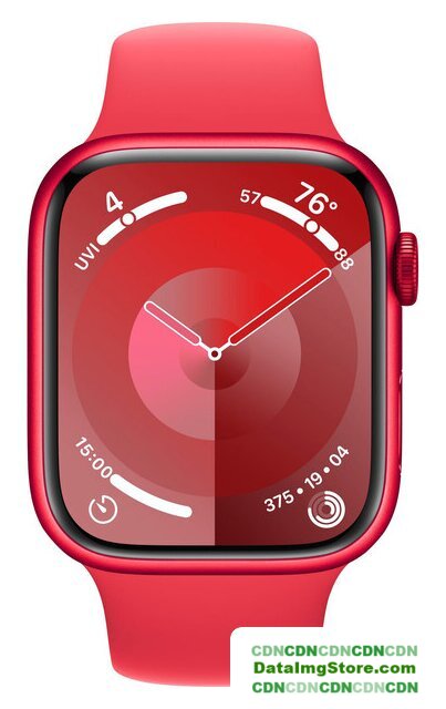 Умные часы Apple Watch Series 9 45 мм (алюминиевый корпус, красный/красный, спортивный силиконовый ремешок M/L) - Изображение №2 — buytech