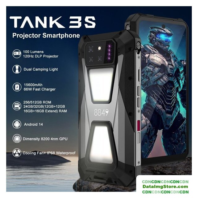 Телефон Unihertz Tank 3s 16GB/512GB (черный/серый) - Изображение №3 — buytech