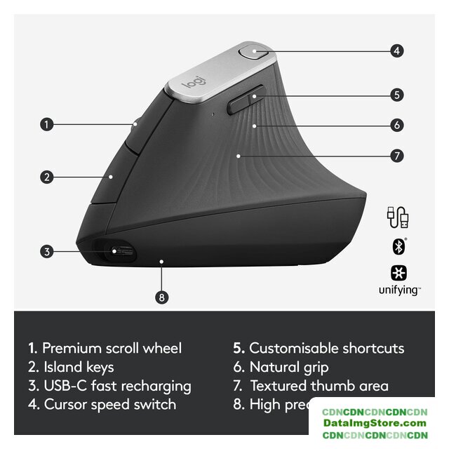Вертикальная мышь Logitech MX Vertical - Изображение №9 — buytech