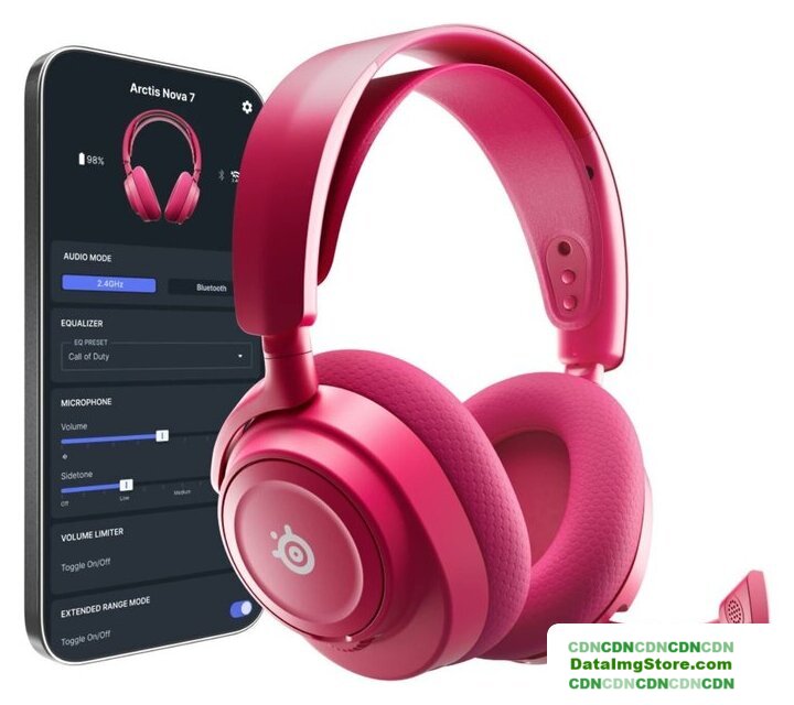 Наушники SteelSeries Arctis Nova 7 Wireless Gen 2 (розовый) - Изображение №7 — buytech