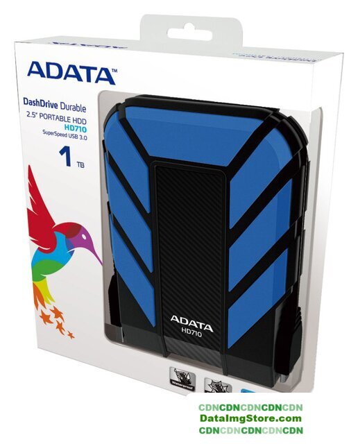 Внешний накопитель ADATA DashDrive Durable HD710 1TB Blue (AHD710-1TU3-CBL) - Изображение №4 — buytech