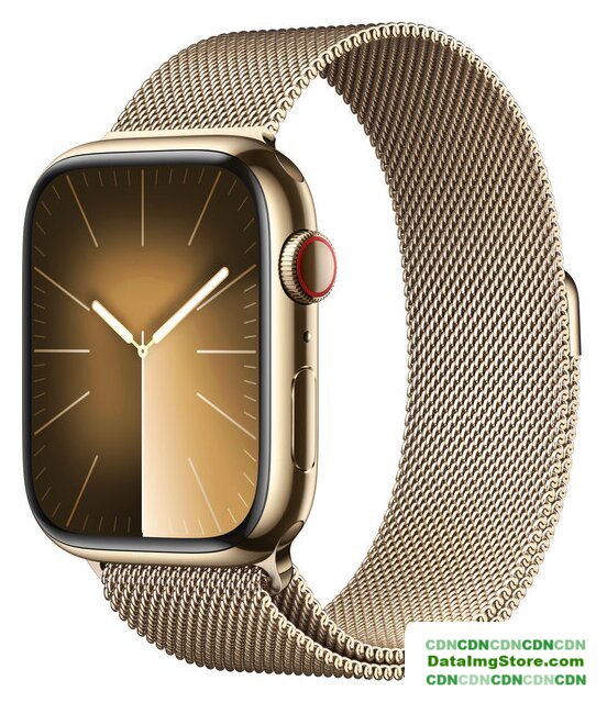 Умные часы Apple Watch Series 9 LTE 45 мм (корпус из нержавеющей стали, золотистый/миланский золотистый) - Изображение №1 — buytech
