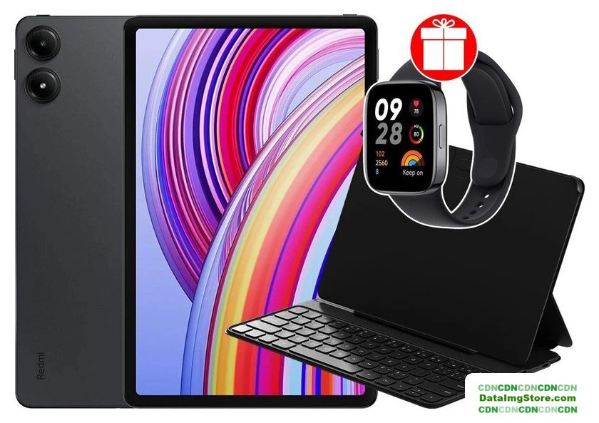 Планшет Xiaomi Redmi Pad Pro 5G 8GB/256GB международная версия (темно-серый, с клавиатурой) + Xiaomi Redmi Watch 3 Active (черный) по акции - Изображение №1 — buytech