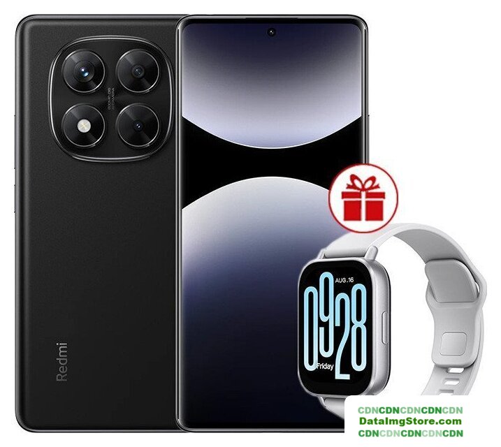 Телефон Xiaomi Redmi Note 14 Pro 12GB/512GB международная версия (черный) + умные часы Xiaomi Redmi Watch 5 Active (серебристый) по акции - Изображение №1 — buytech