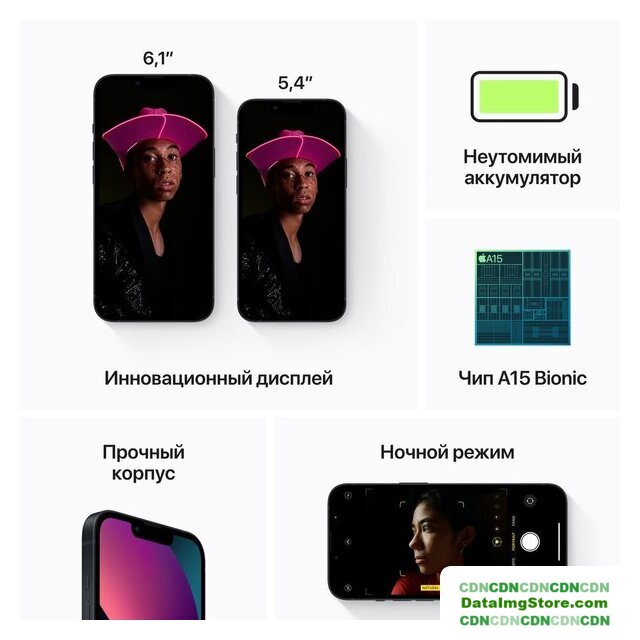 Телефон Apple iPhone 13 Dual SIM 256GB (темная ночь) - Изображение №7 — buytech