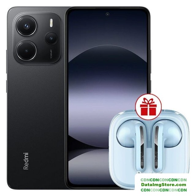 Телефон Xiaomi Redmi Note 14 6GB/128GB международная версия (черный) + наушники Xiaomi Redmi Buds 6 Active (голубой) по акции - Изображение №1 — buytech