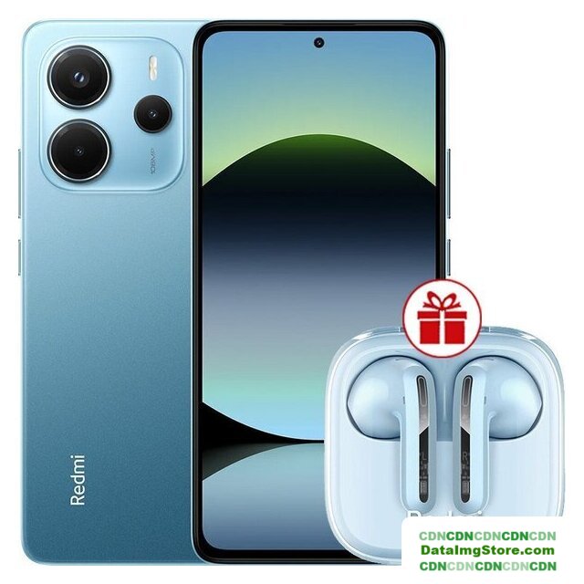 Телефон Xiaomi Redmi Note 14 6GB/128GB международная версия (синий) + наушники Xiaomi Redmi Buds 6 Active (голубой) по акции - Изображение №1 — buytech