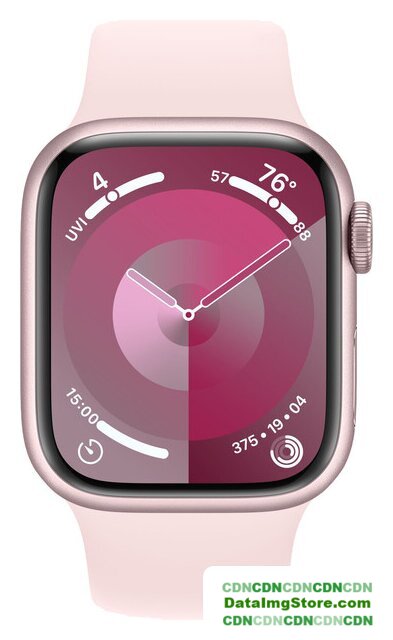 Умные часы Apple Watch Series 9 41 мм (алюминиевый корпус, розовый/розовый, спортивный силиконовый ремешок S/M) - Изображение №2 — buytech