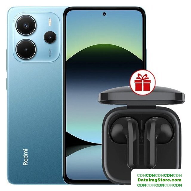 Телефон Xiaomi Redmi Note 14 6GB/128GB международная версия (синий) + наушники Xiaomi Redmi Buds 6 Active (черный) по акции - Изображение №1 — buytech