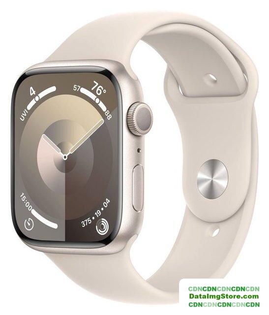 Умные часы Apple Watch Series 9 45 мм (алюминиевый корпус, звездный свет/звездный свет, спортивный силиконовый ремешок M/L) - Изображение №1 — buytech