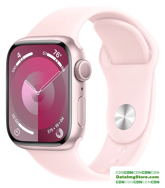 Умные часы Apple Watch Series 9 41 мм (алюминиевый корпус, розовый/розовый, спортивный силиконовый ремешок M/L) - Изображение №1 — buytech