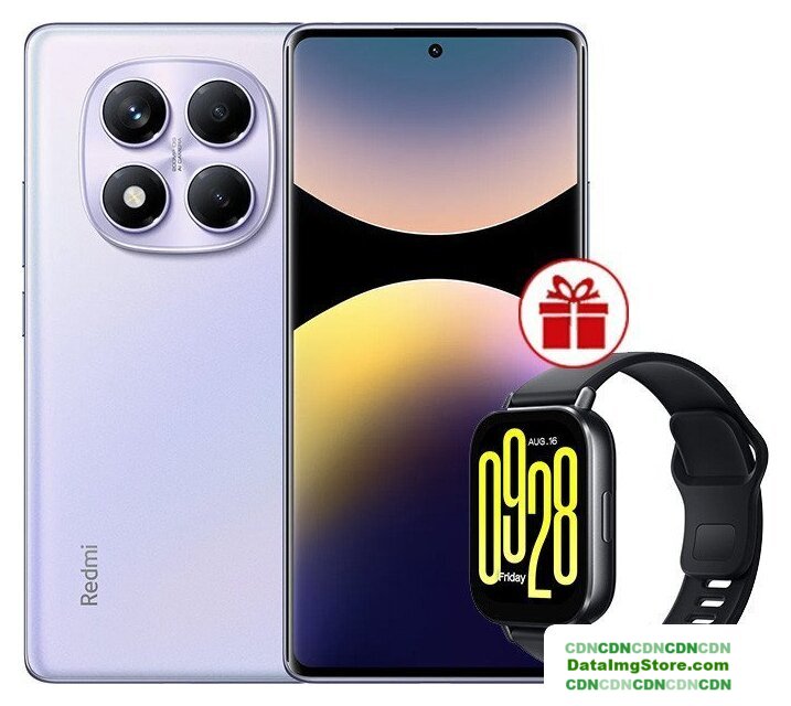 Телефон Xiaomi Redmi Note 14 Pro 12GB/512GB международная версия (фиолетовый) + умные часы Xiaomi Redmi Watch 5 Active (черный) по акции - Изображение №1 — buytech
