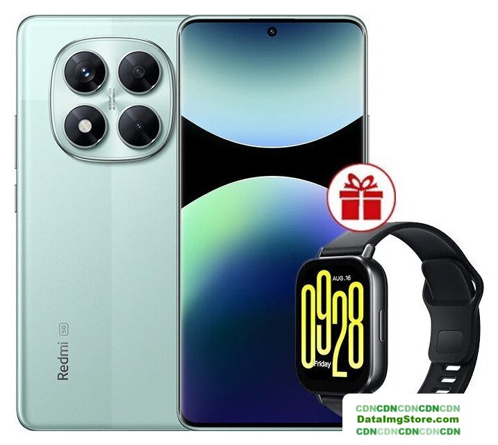 Телефон Xiaomi Redmi Note 14 Pro 5G 12GB/256GB международная версия (зеленый) + умные часы Xiaomi Redmi Watch 5 Active (черный) по акции - Изображение №1 — buytech
