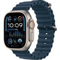 Apple Watch Ultra 2 LTE 49 мм (титановый корпус, титановый/синий, ремешок из эластомера)